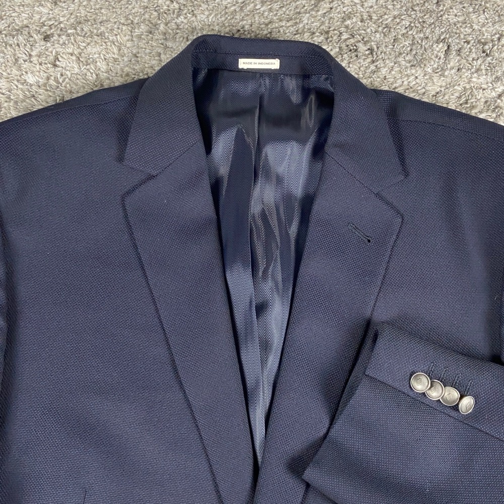 Joseph Abboud Heritage Blazer Mens 46R Navy Blue Reda Italian Fabric Wool Jacket